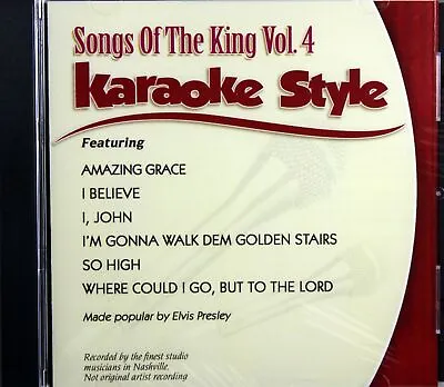 Songs Of The King Elvis Presley Volume 4 CD Christian Karaoke Music 6 Songs • $17.80