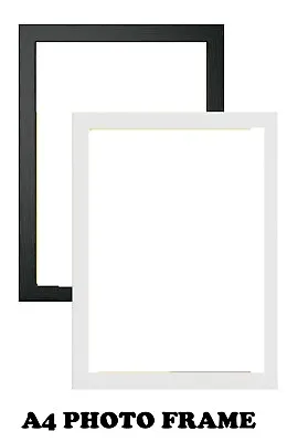 A4 White & Black Photo Frame Freestanding Tabletop And Wall Mountable Picture • £4.98