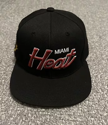 Mitchell & Ness NBA Snapback Cap Miami Heat 2006 Champions Patch Black Mens • $14.88