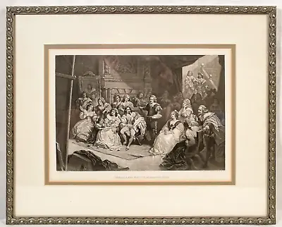 Etching - Charles Land Van Dyck At Hampton Court - Framed • $50