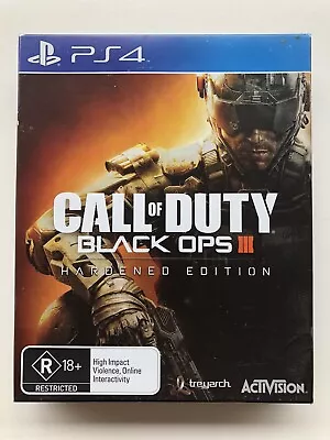 CALL OF DUTY - BLACK OPS III - HARDENED EDITION With STEELBOOK & ART CARDS PS4 • $39.50