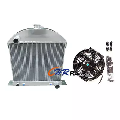Aluminum Radiator + Fan For 1928-1931 Ford Model A Chopped W/Chevy Engine • $248
