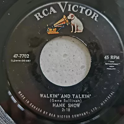 £6 • Buy Hank Snow – Walkin' And Talkin' / Rockin' Rollin' Ocean - 1960 Canadian 7 