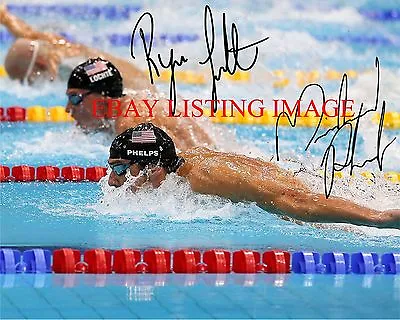 MICHAEL PHELPS AND RYAN LOCHTE SIGNED AUTOGRAPH 8x10 RP PHOTO OLYMPICS GOLD  • $19.99