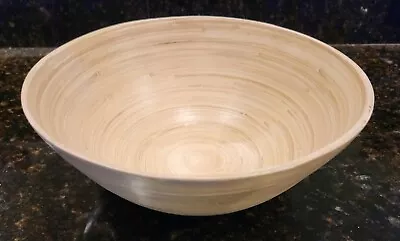 9 1/2in Wood Bamboo Natural Serving Decorative Bowl • $10