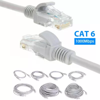 £3.24 • Buy CAT6 Ethernet Network Cable RJ45 Internet Gigabit Patch LAN Lead 1M-30M Lot UK