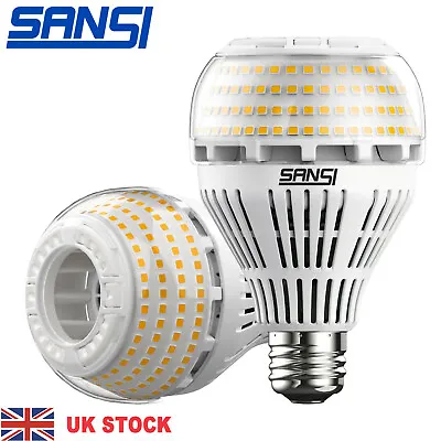 SANSI 2X 27W (250W Equiva) Energy Saving LED Light Bulb 5000K Daylight GLS Lamp • £33.99