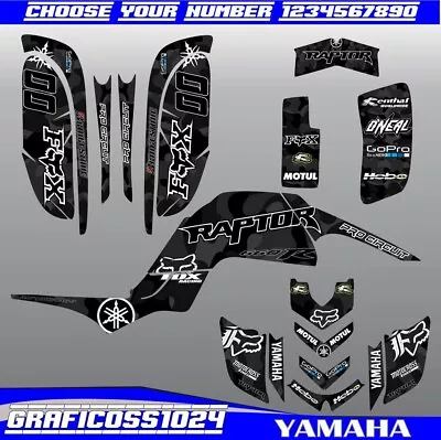 Yamaha Raptor 660 660R Full Graphics Decals Stickers  Kit Atv • $155.36