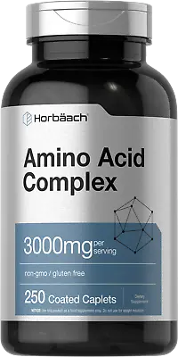 Amino Acid Complex 3000mg | 250 Caplets | Non-GMO Gluten Free | By Horbaach • $22.99