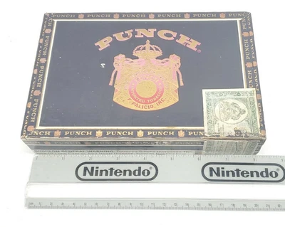 $6.99 • Buy Vintage Wood Cigar Box, Punch Imported Tobaccos Cigar Box Tobacciana Empty