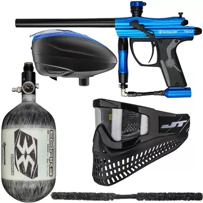 Kingman Spyder Fenix Ultimate Paintball Gun Kit  Black/Blue / 68ci / Blue • $517.79