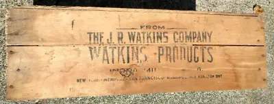 J. R. Watkins Company Products Wood Crate Box Winona MN Red Lodge Mt Ricketts • $30
