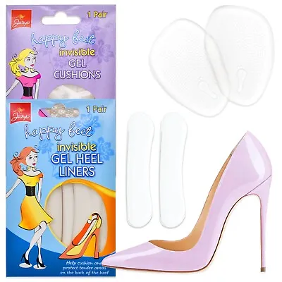 £2.74 • Buy GEL COMFORT PADS Clear High Heel Shoe Foot Feet Silicone Insole Inserts Grips