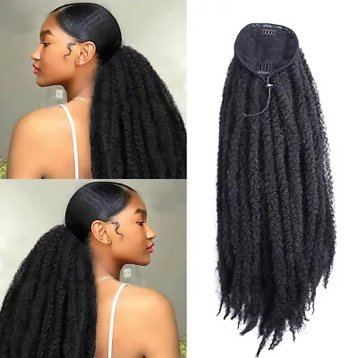 18  Afro Kinky Curly Ponytails Clip In Hairpiece Marley Braiding Hair Extensions • $15.99