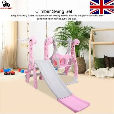 £85.99 • Buy Children Slide Slide Toy Baby Slide Garden Slide With Basketball Hoop Slide Set