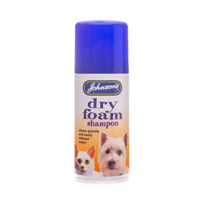 £7.98 • Buy Johnson's Dry Foam Dog And Cat Shampoo Aerosol 150ml