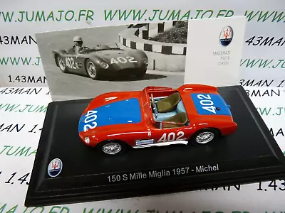 MAS41 Voiture 1/43 LEO Models MASERATI 150 S Mille Miglia 1957 Michel #402 • $22.43