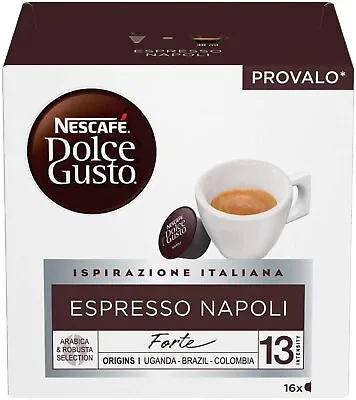Nescafé Dolce Gusto ESPRESSO Napoli 16 Coffee Pods /1 BOX SHIPS FREE • $17.95