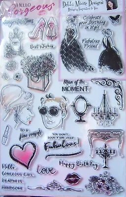 £4.99 • Buy 'HELLO GORGEOUS' - Large Stamp Set By Debbi Moore 