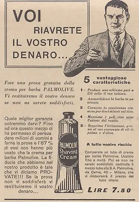 V0614 Shaving Cream Palmolive - Advertising D'Epoca - 1931 Vintage Advertising • $7.14