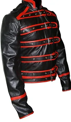 Mens Freddie Mercury Jacket 100% Real Leather Slim Fit Rock Star Jacket Wembley • £99.99