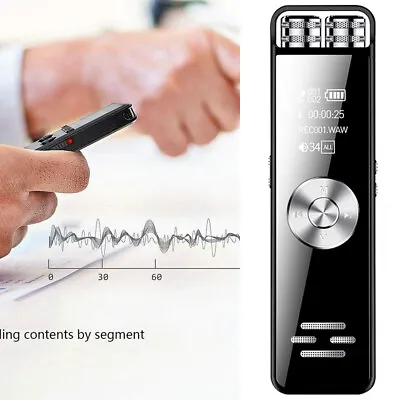 70Hrs Mini Voice Activated Recorder Digital Sound LCD Audio MP3 Player Recording • $53.56