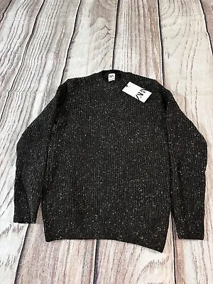 ZARA MAN  Sweater Black Color Crew Neck Size Medium Nwt (Z) • $45