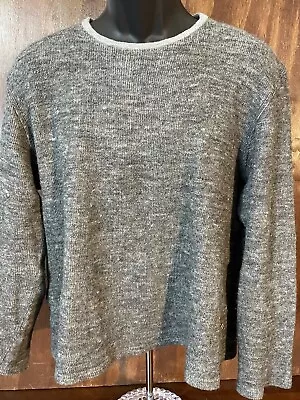 Billy Reid Sweater Mens XLarge Crew Neck Wool Linen Knit • $38