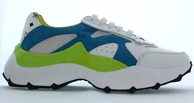 MCM Mens Skystream Ocean LT MT Sneakers Color White/Blue/Bright Green Size 41EU • $689.99