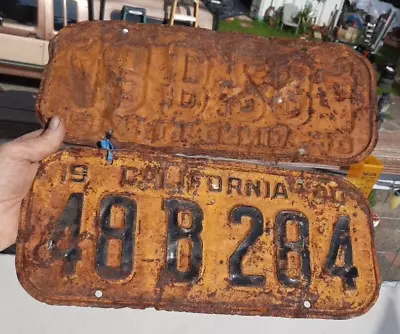 Vintage 1940 CALIFORNIA License Plates   PAIR  ORIGINAL • $39