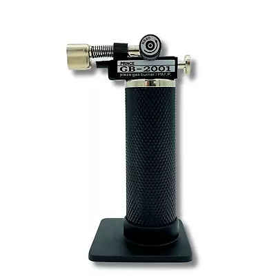 Black Micro Torch Refillable Butane Gas Burner - Blue Flame 2500˚F (1300˚C) • £31.99