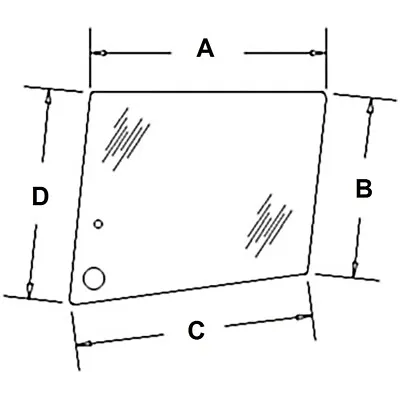 Cab Glass - Door Upper Fits Massey Ferguson 383 399 393 375 362 398 390 360 • $107.99