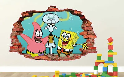 £28.86 • Buy SpongeBob Patrick Squidward Custom Wall Decals 3D Wall Stickers Art ORI35