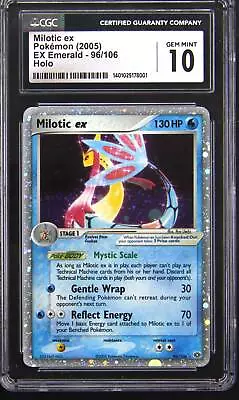 2005 EX Emerald Milotic Ex 96 Ultra Rare Pokemon TCG Card CGC 10 Gem Mint • $80