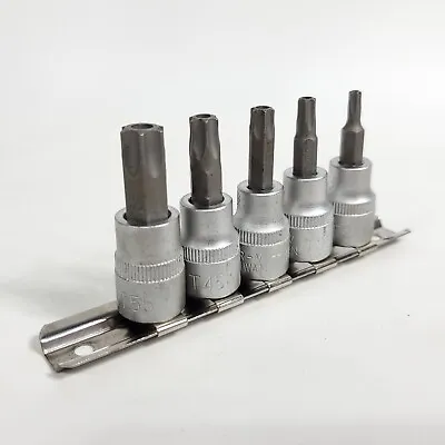 CR-V 3/8  Drive 5pc. Torx Bit Set W/rail T55 T45 T40 T30 T20 • $9.99