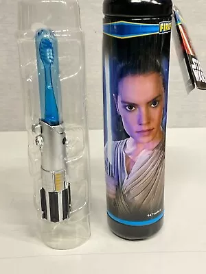 STAR WARS Rey With Light Saber Light Up Timer Soft Toothbrush Tin Gift Set • £9.90