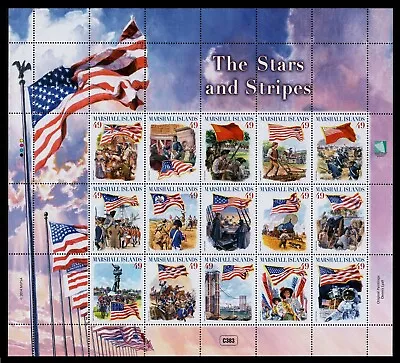 Marshall Islands Scott # 1080 Sheet Of 15 Mnh 2014 The Star & Stripes Usa Flag • £5.90