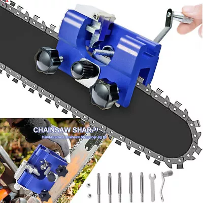 Chainsaw Teeth Sharpener Chain Saws Blade Grinder Sharpening Jig File Tool Kit • £14.90