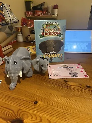 My Animal Kingdom | All About Elephants| 2 Toys Hardback Book Certificate Inc. • £10