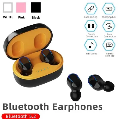 $19.85 • Buy Bluetooth 5.2 TWS Earphone Wireless Headphone With Microphone Waterproof Earbuds