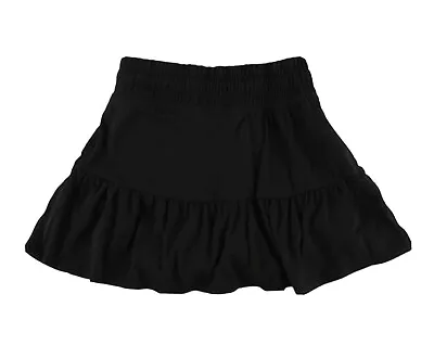 Justice Girls Skirt Black Built In Shorts Pull On Elastic Waist Tiered Size 7/8 • $15.99