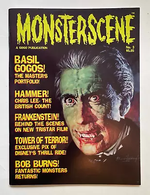 Vintage Monsterscene #3 Basil Gogos Fall/94 Magazine Back Issue HAMMER BOB BURNS • $9.95