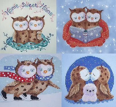 Mr & Mrs Tooting Owl Cross Stitch Charts 4 Pack - True Love Home Sweet Home • £18