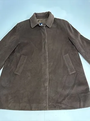 Vintage BURBERRY Wool Heavy Coat Brown Men’s Size Large Winter Wear Preppy  • $150