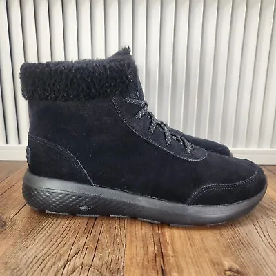 Skechers On The Go Boots Women 8.5 Black Suede Slip On City Modern Ankle Booties • $29