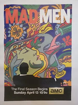 Mad Men By Milton Glaser 2015 AMC 12x17 Original Canvas Print Magazine Ad/Poster • $95