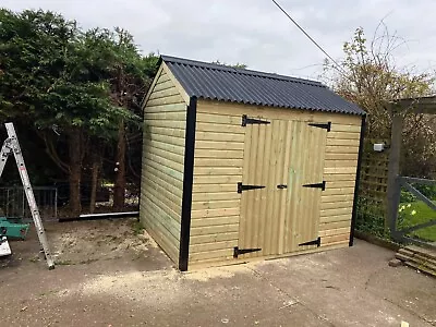 12ft X16ft Reverse Apex Heavy Duty Wooden Garage Timber Workshop Shed 25mm T&G • £1800