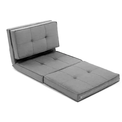 $110.99 • Buy Artiss Lounge Sofa Bed Floor Couch Chaise Chair Recliner Futon Folding Grey