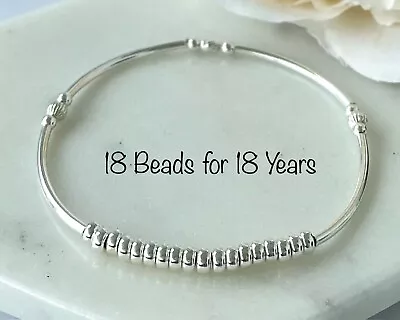 Sterling Silver 16th 18th 21st Birthday Gift Bracelet Minimalist Jewellery • £26.99