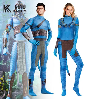 £25.08 • Buy Avatar 2 The Way Of Water Jack Sully Jumpsuits With Tail Cosplay Adult Bodysuit